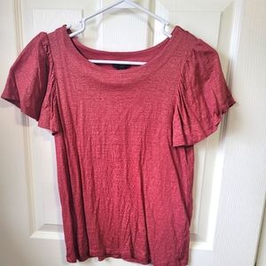 Petite small red Ann Taylor shirt